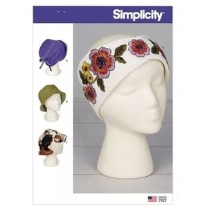 Simplicity S9030 Turban Style Headband & Hats Sewing Pattern Uncut S-M-L